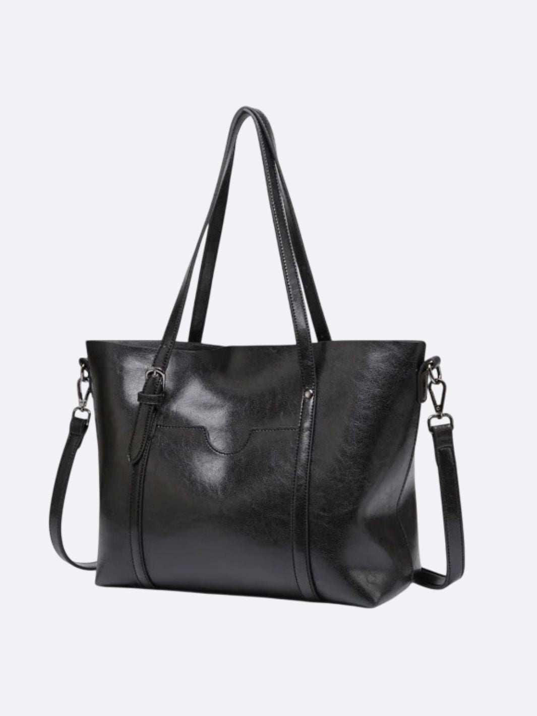 sac cabas cuir noir