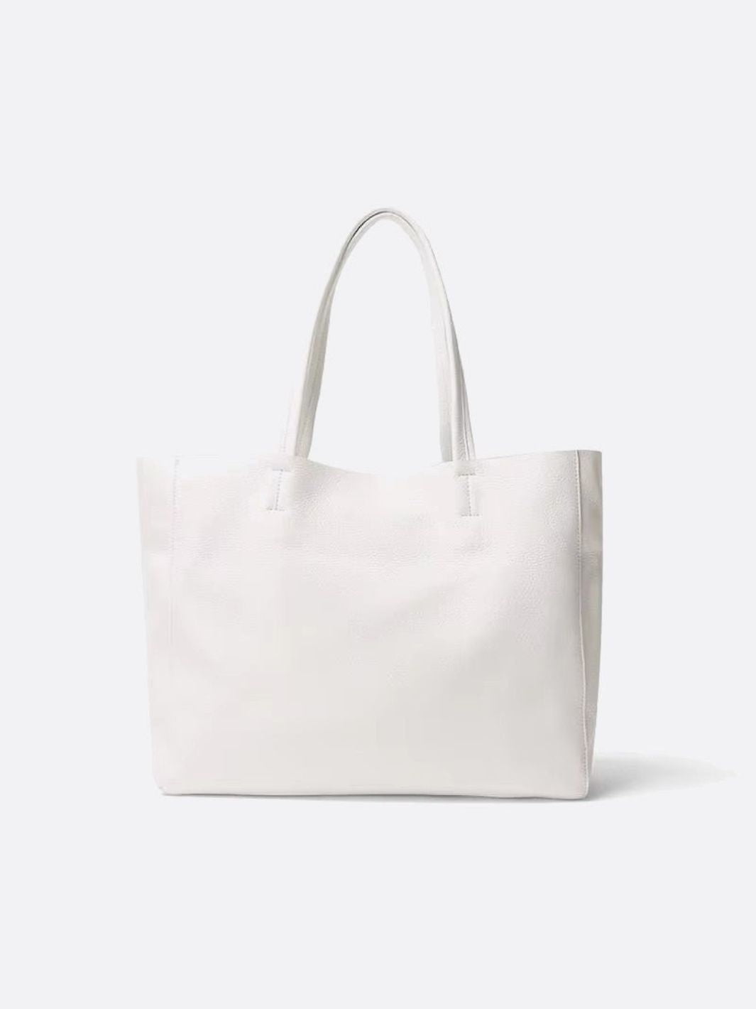 Sac cabas cuir souple blanc