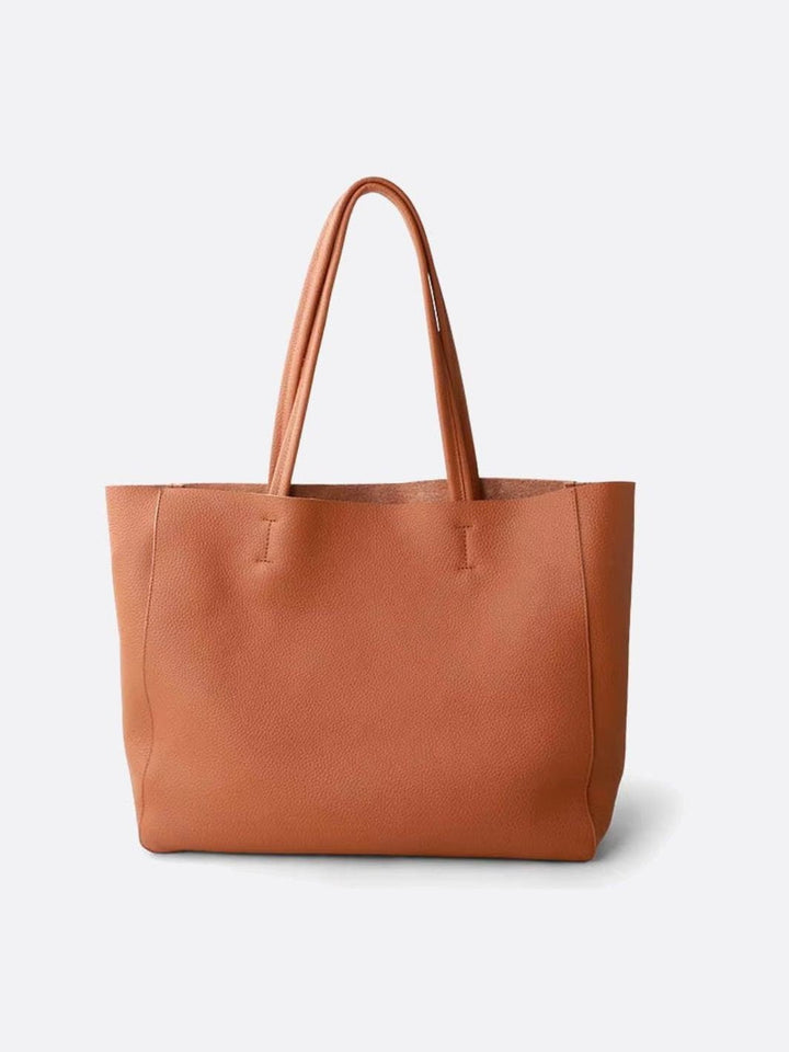 Sac cabas cuir souple camel