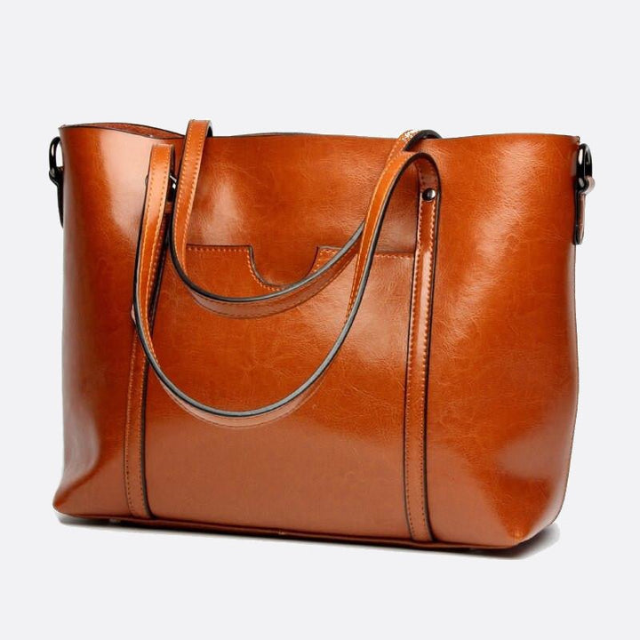 sac cabas cuir camel