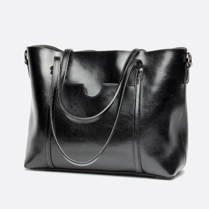 sac cabas cuir noir