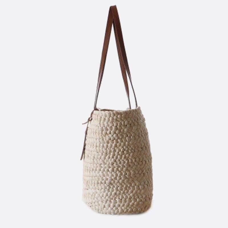 Tote de mimbre blanco