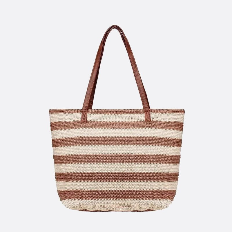 sac cabas paille rayures