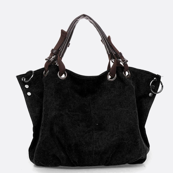 sac cabas toile grand format noir