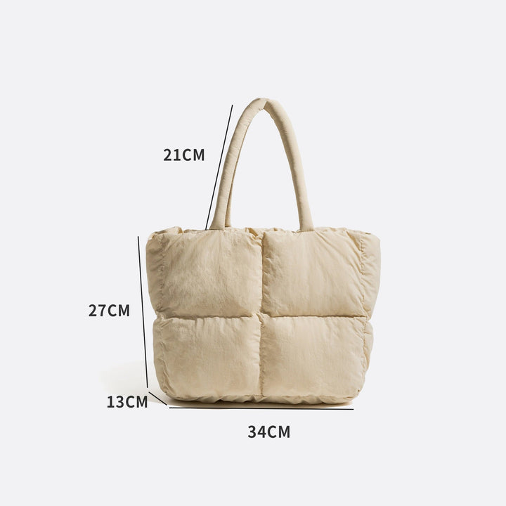Padded quilted tote