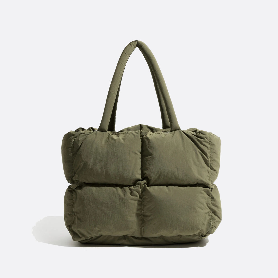 sac cabas matelassé nylon vert