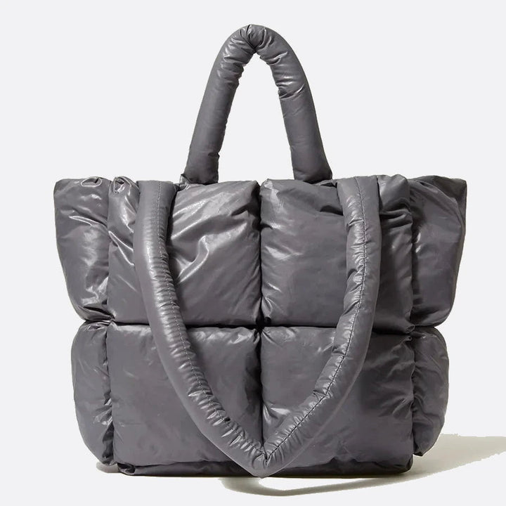 sac cabas matelassé gris