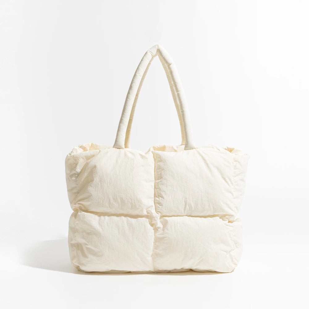 sac cabas matelassé nylon blanc