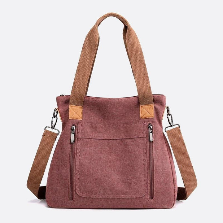 sac cabas multipoches rouge en toile