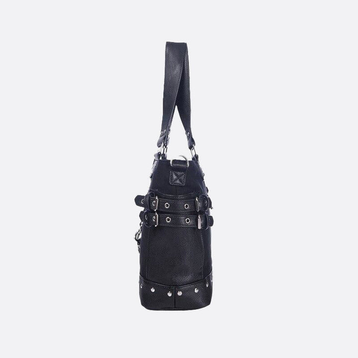 Sac Cabas Noir en Toile Style Rock