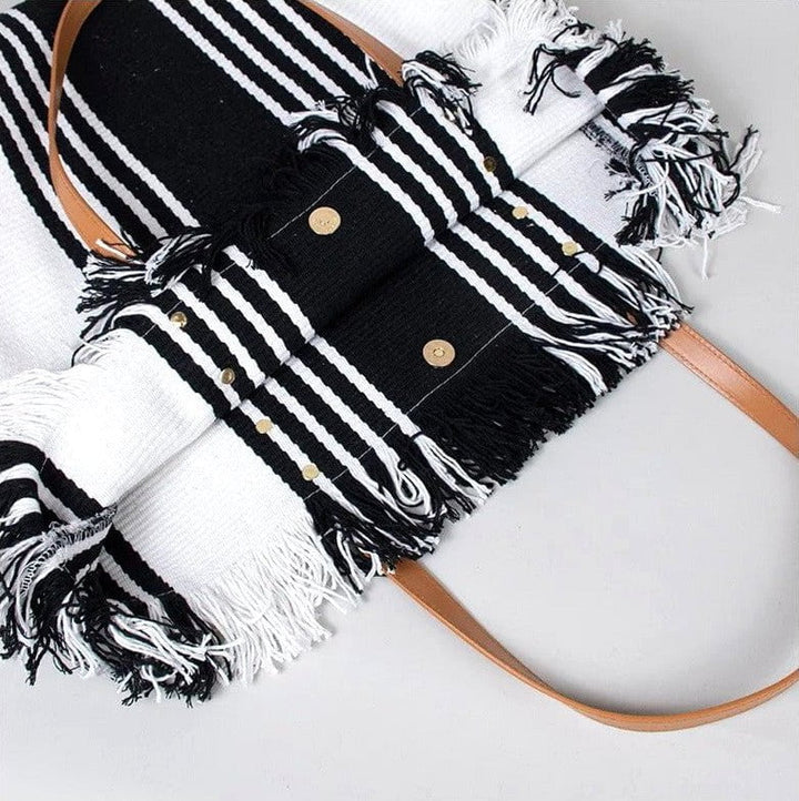 Sac Cabas Noir et Blanc en Toile