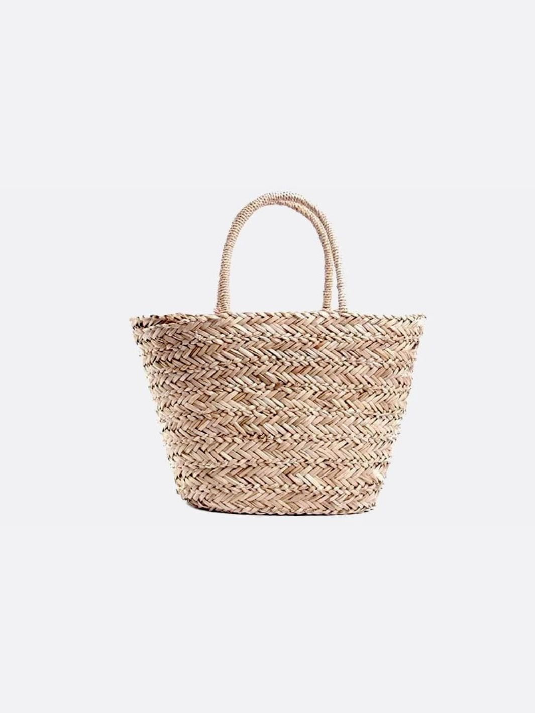 Bolso tote cesta de mimbre