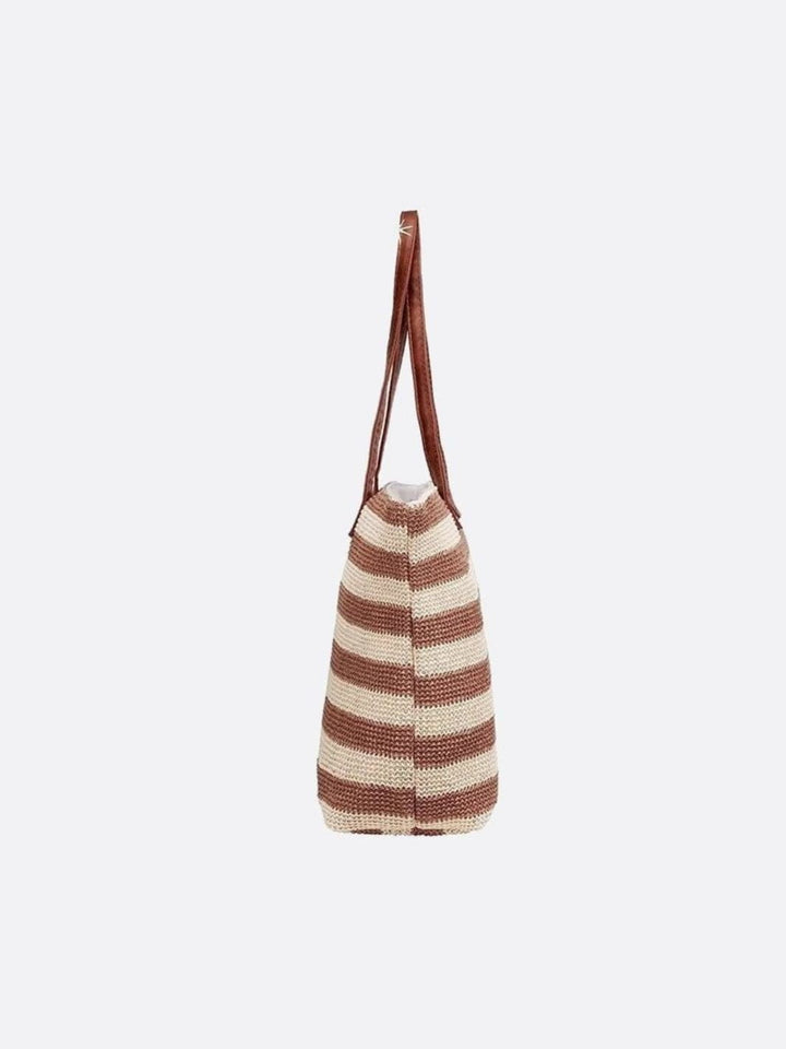 Striped tote bag