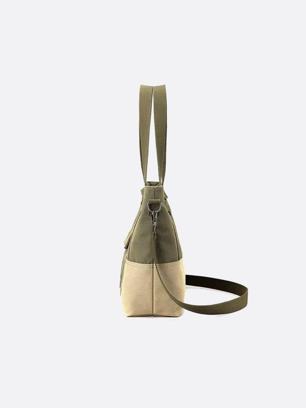 Bolso shopper de lona bicolor