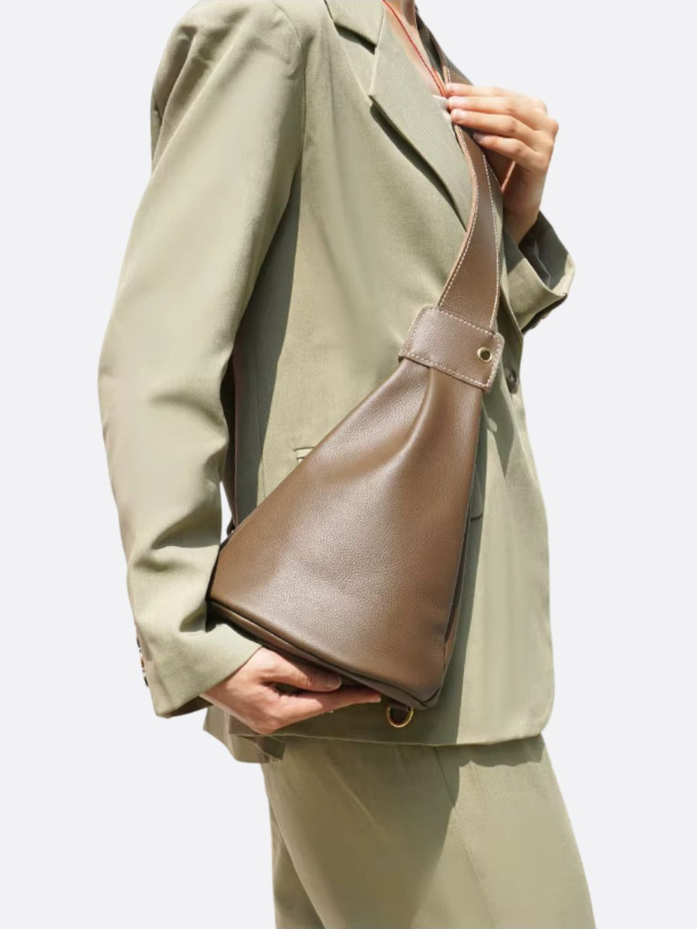 Sac cuir bandoulière large femme