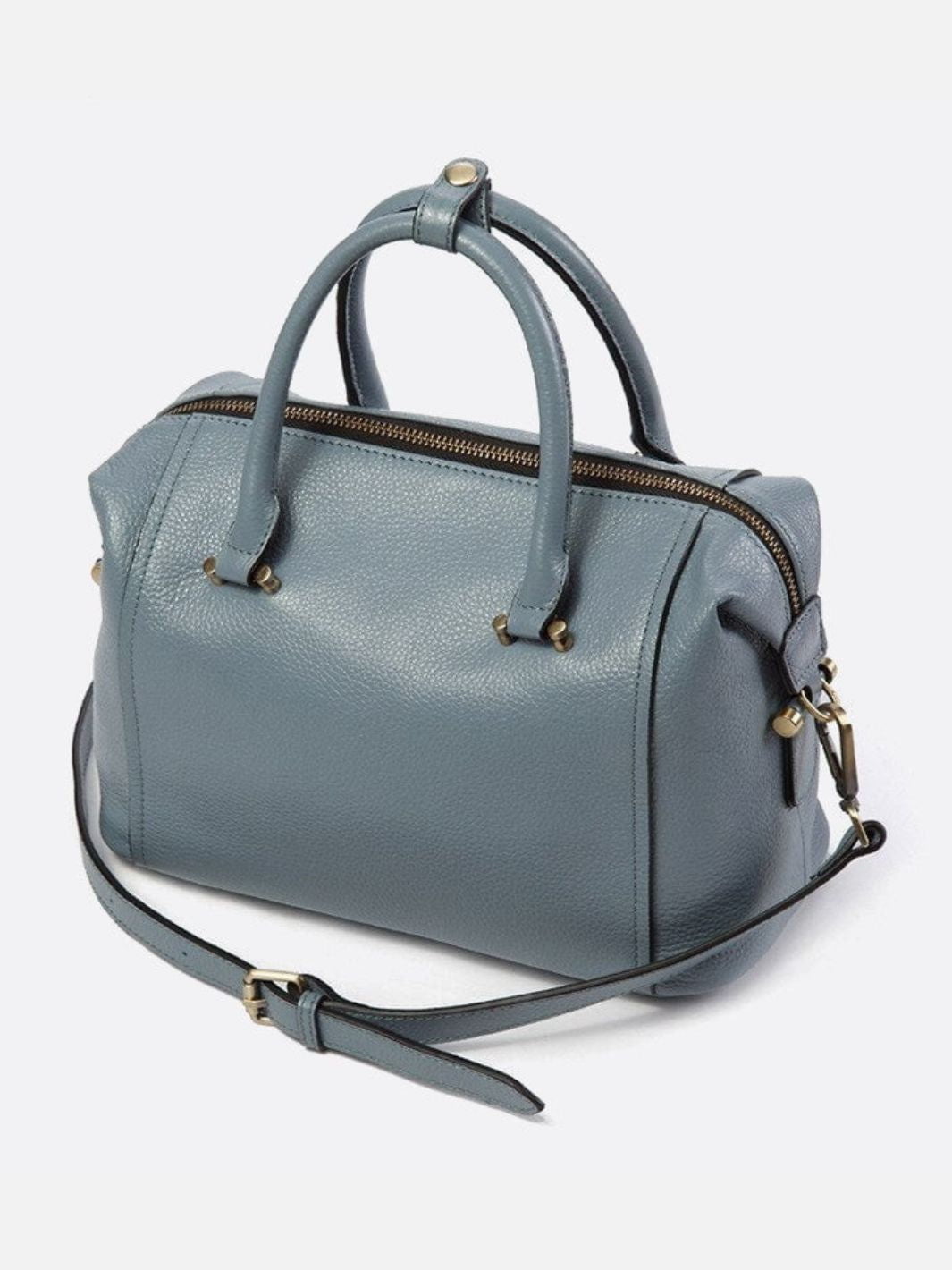 sac cuir bowling gris