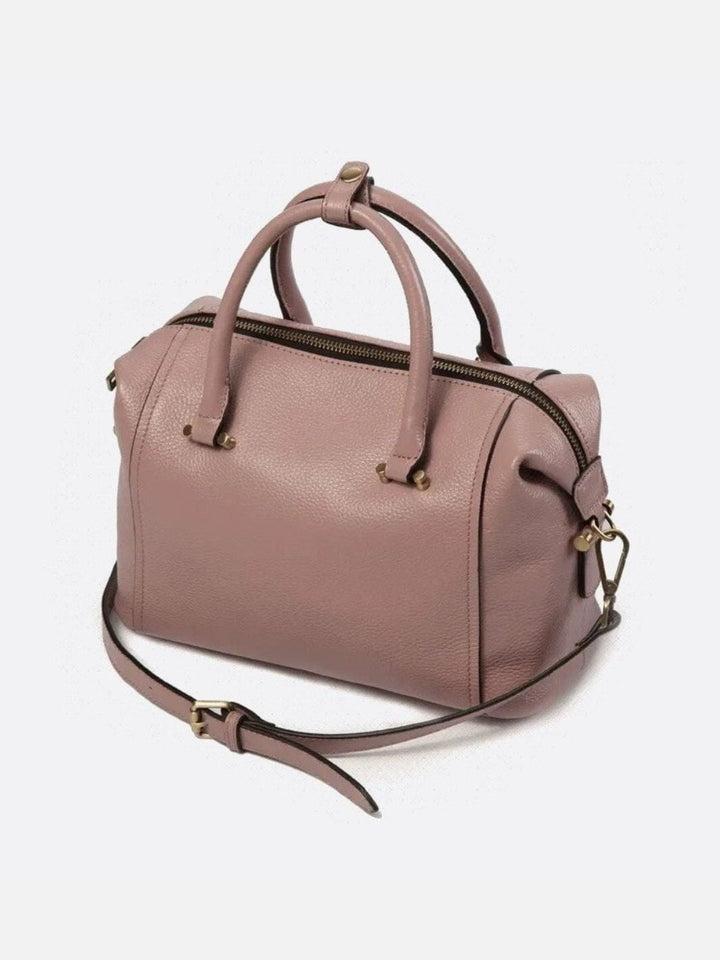 sac cuir bowling rose thé