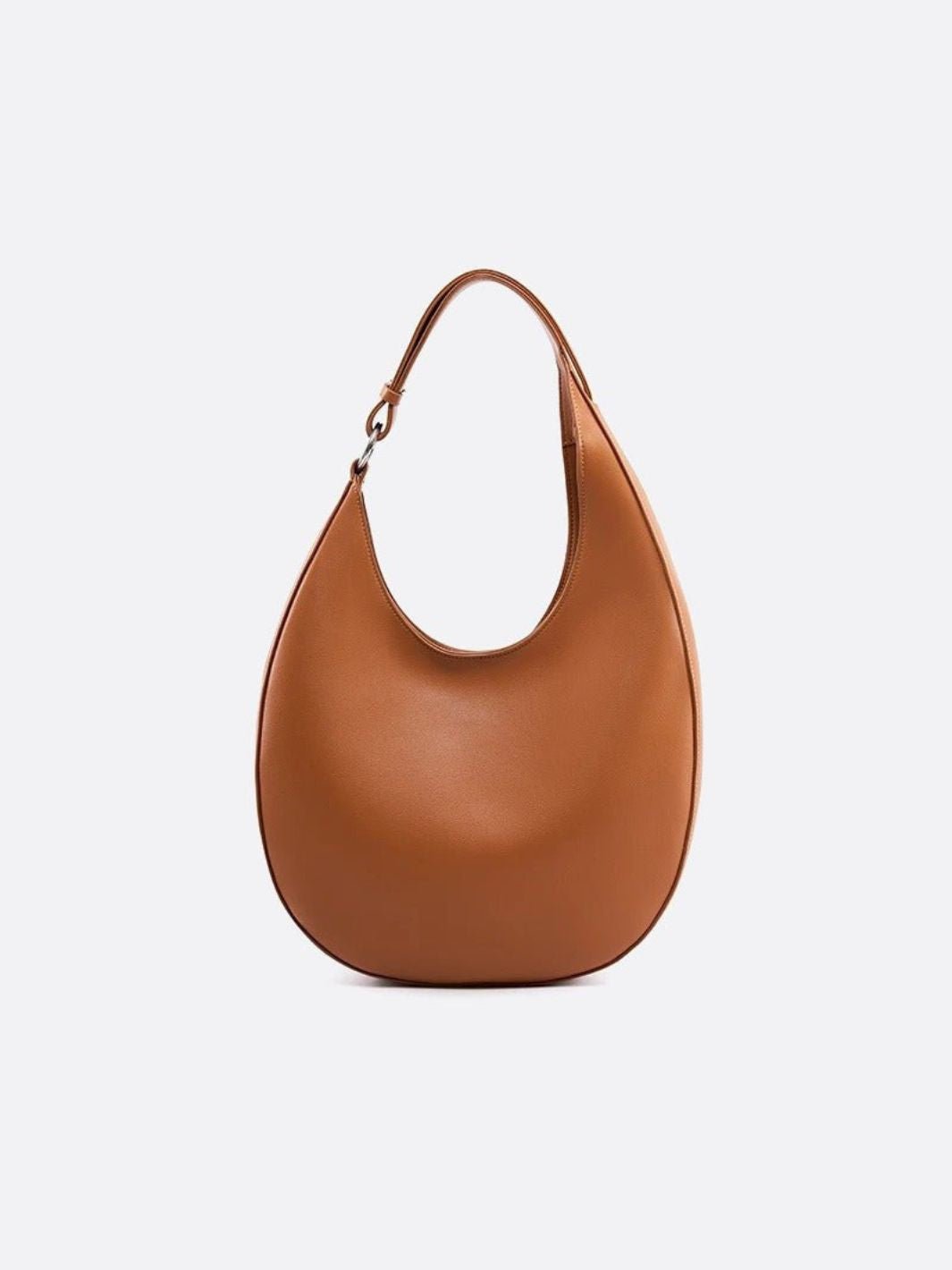 Sac cuir demi lune camel