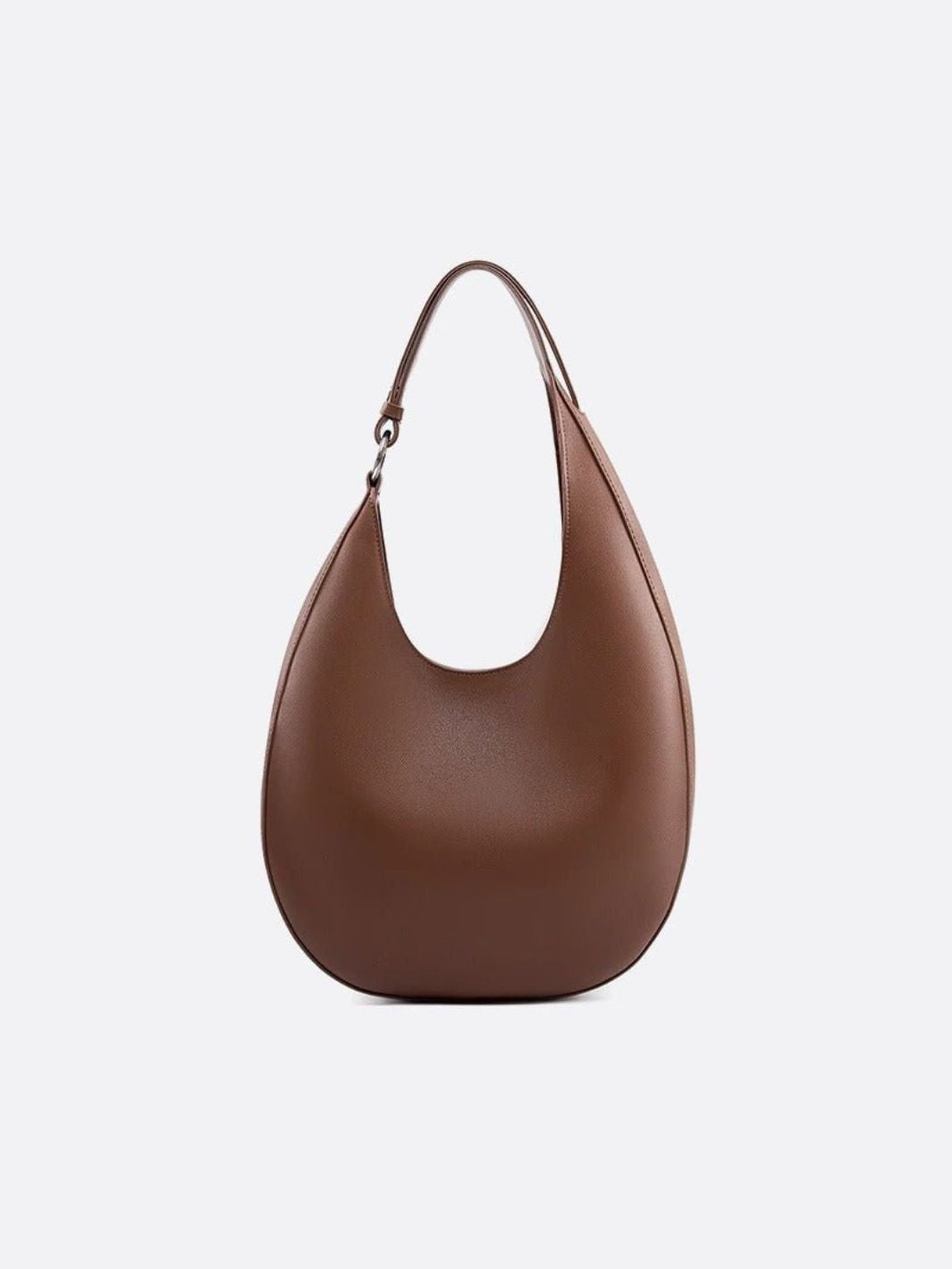 Sac cuir demi-lune marron