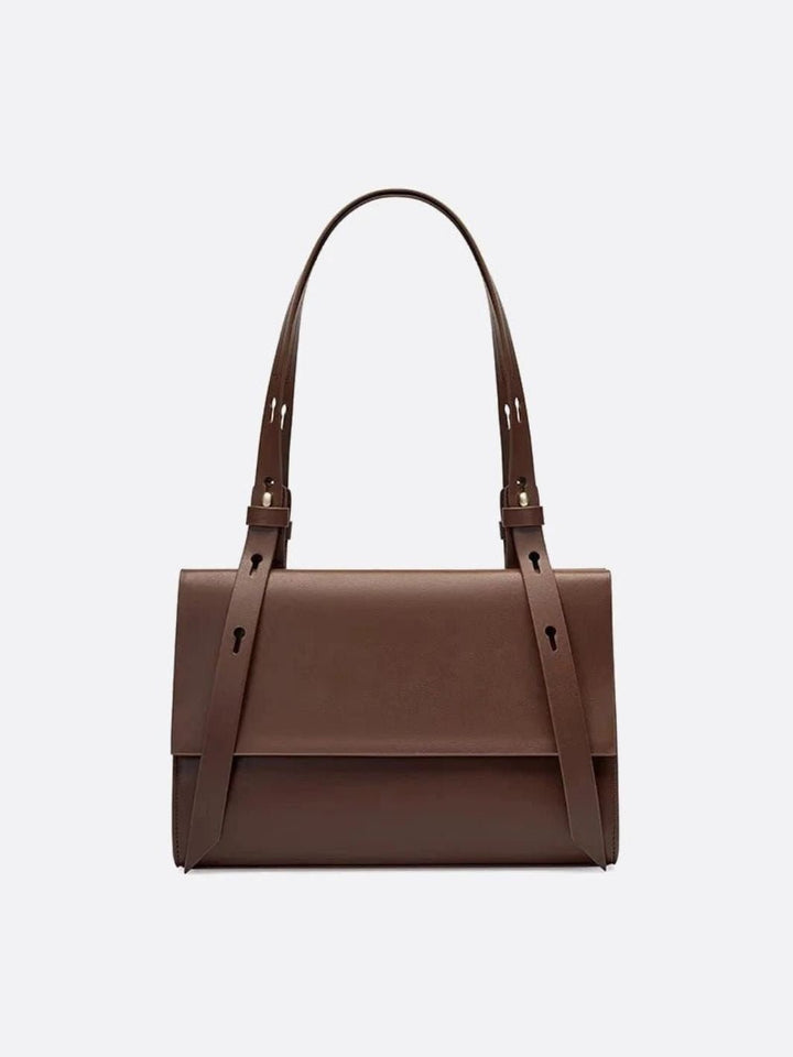 Sac cuir rectangulaire marron