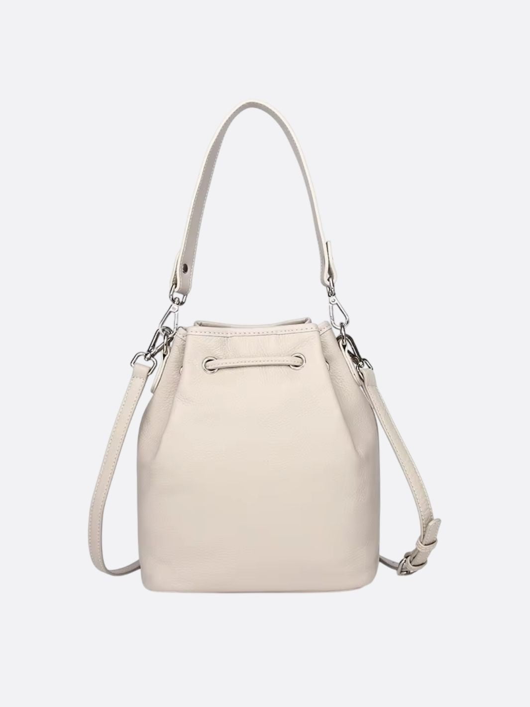 Leather bucket bag