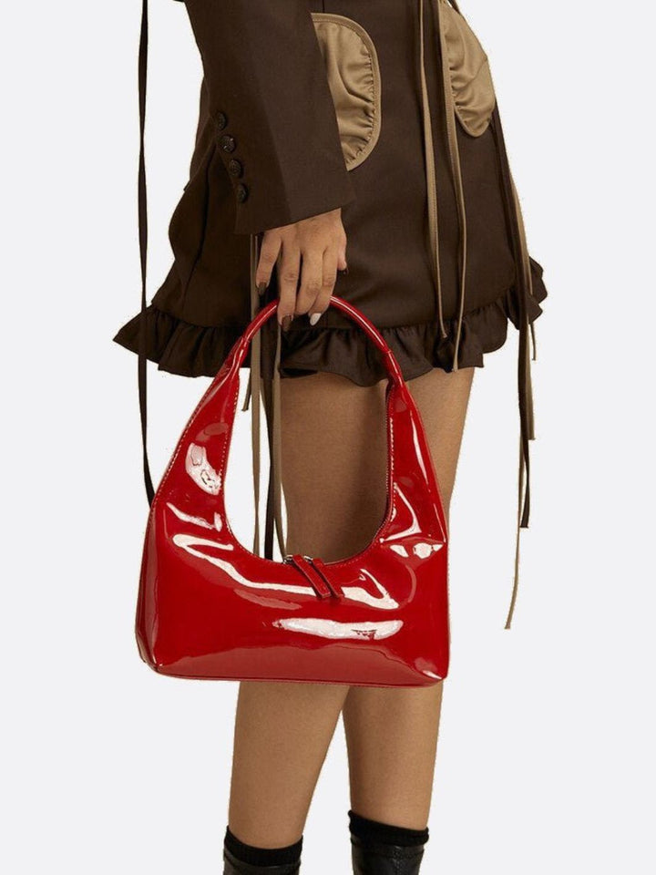 sac a main cuir rouge vernis