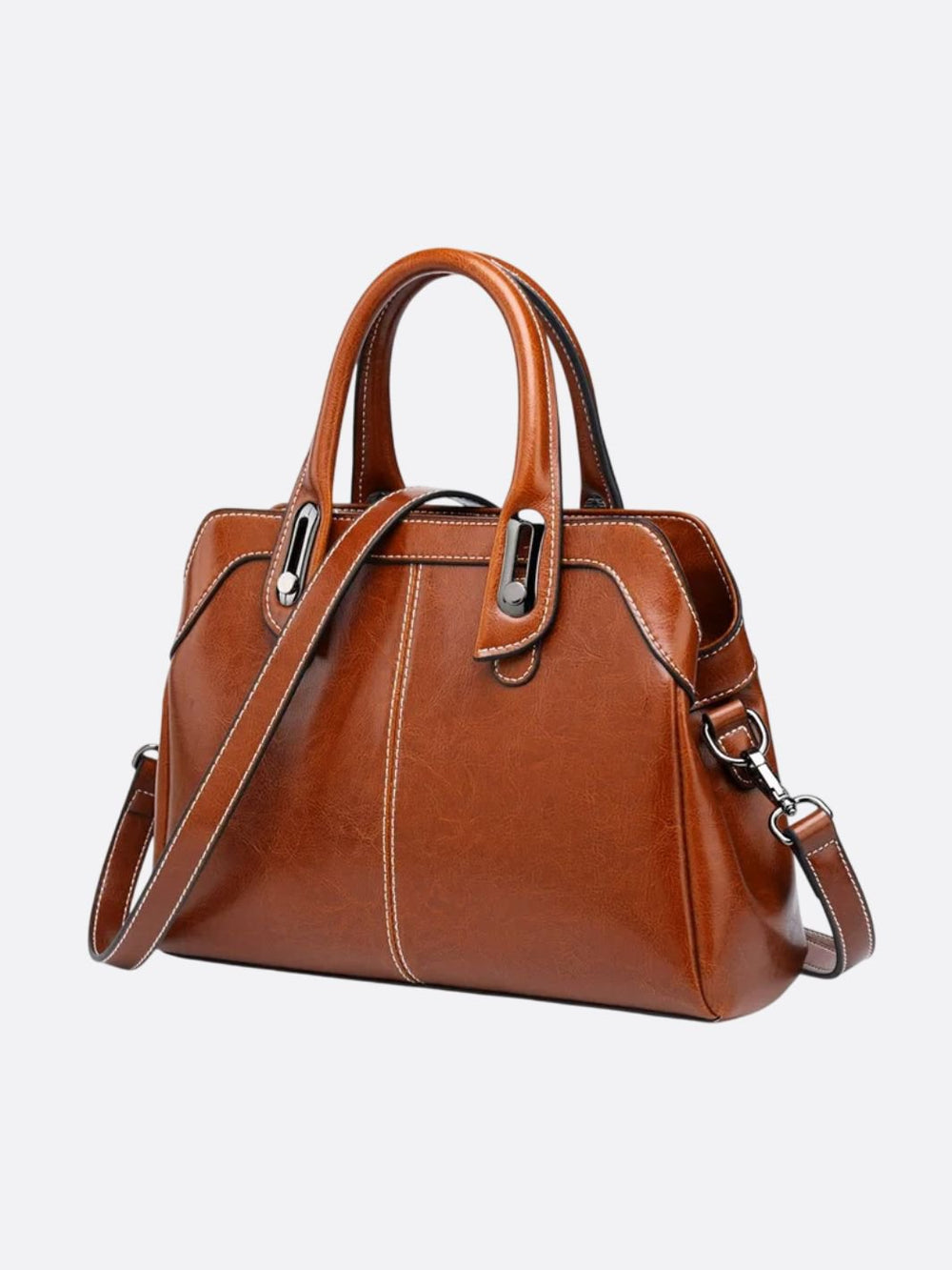 sac cuir vintage camel