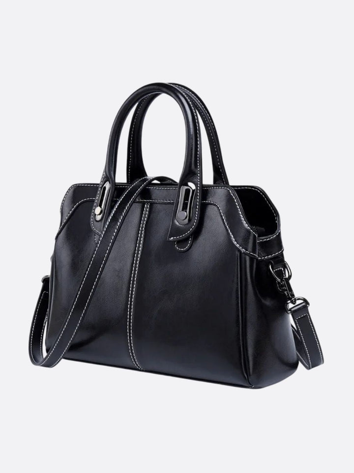 sac cuir vintage noir