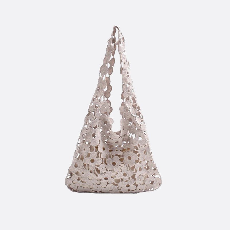 Sac Dentelle Motif Fleuri blanc