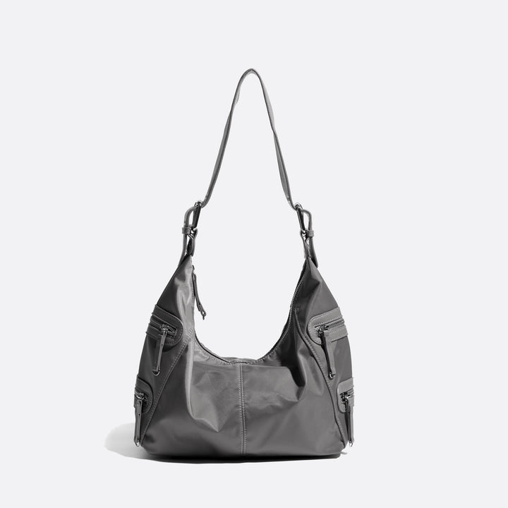 sac porté épaule nylon gris