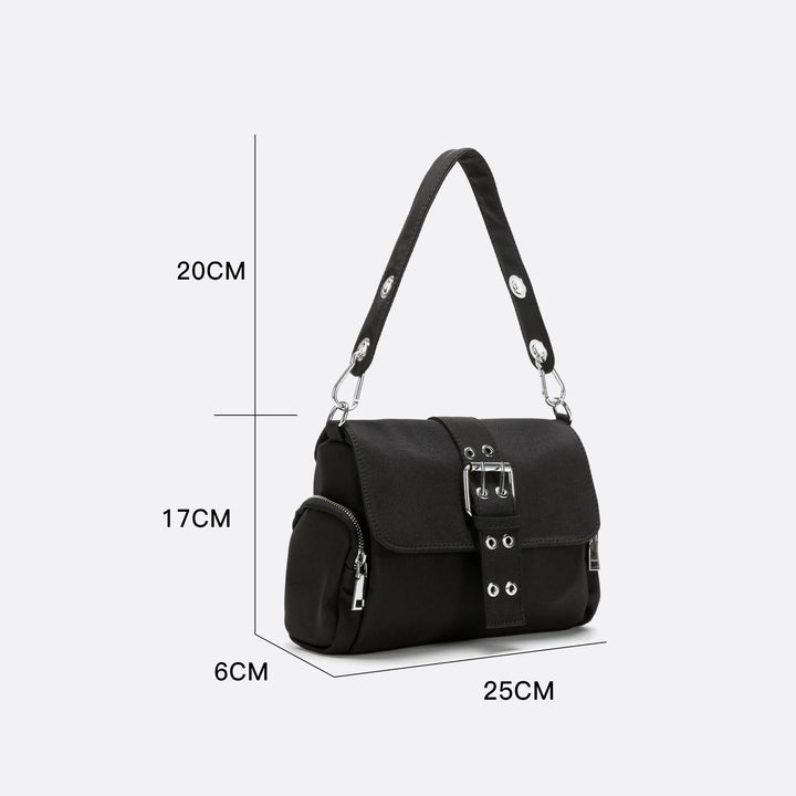 Black Nylon Shoulder Bag