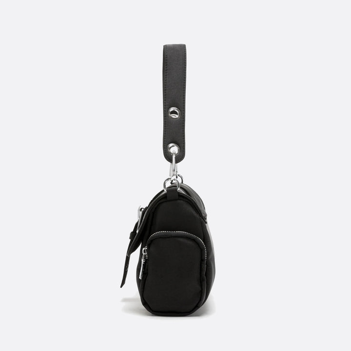 Bolso de hombro de nailon negro