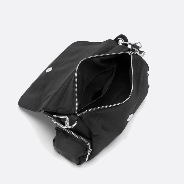 Sac d'Épaule en Nylon Noir