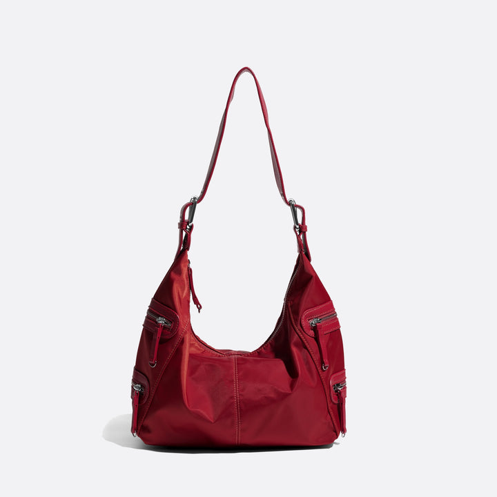 sac porté épaule nylon rouge