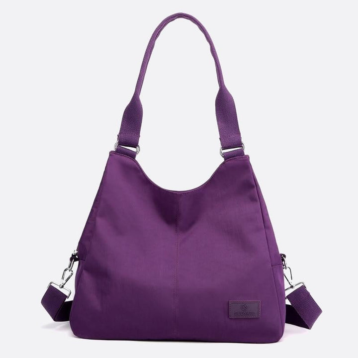 sac porté épaule fourre-tout en nylon violet