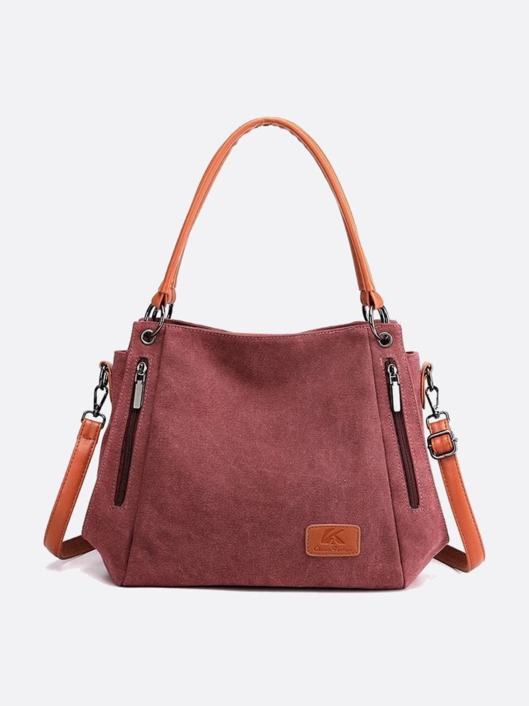 Sac épaule toile rouge