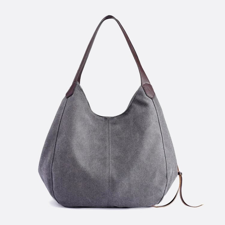 Large canvas tote shoulder bag