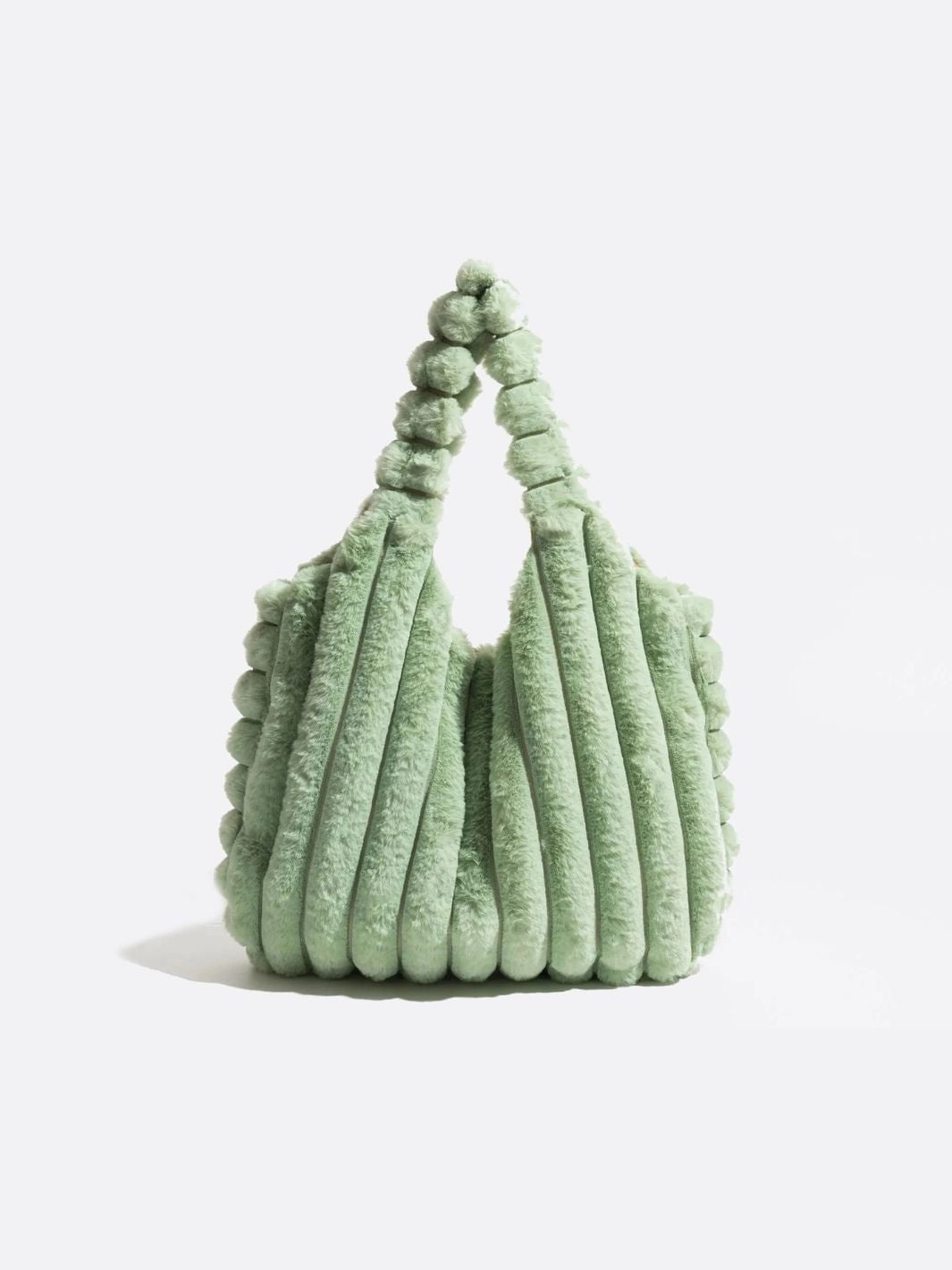 Sac fausse fourrure vert