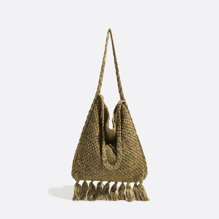 sac fourre tout crochet vert