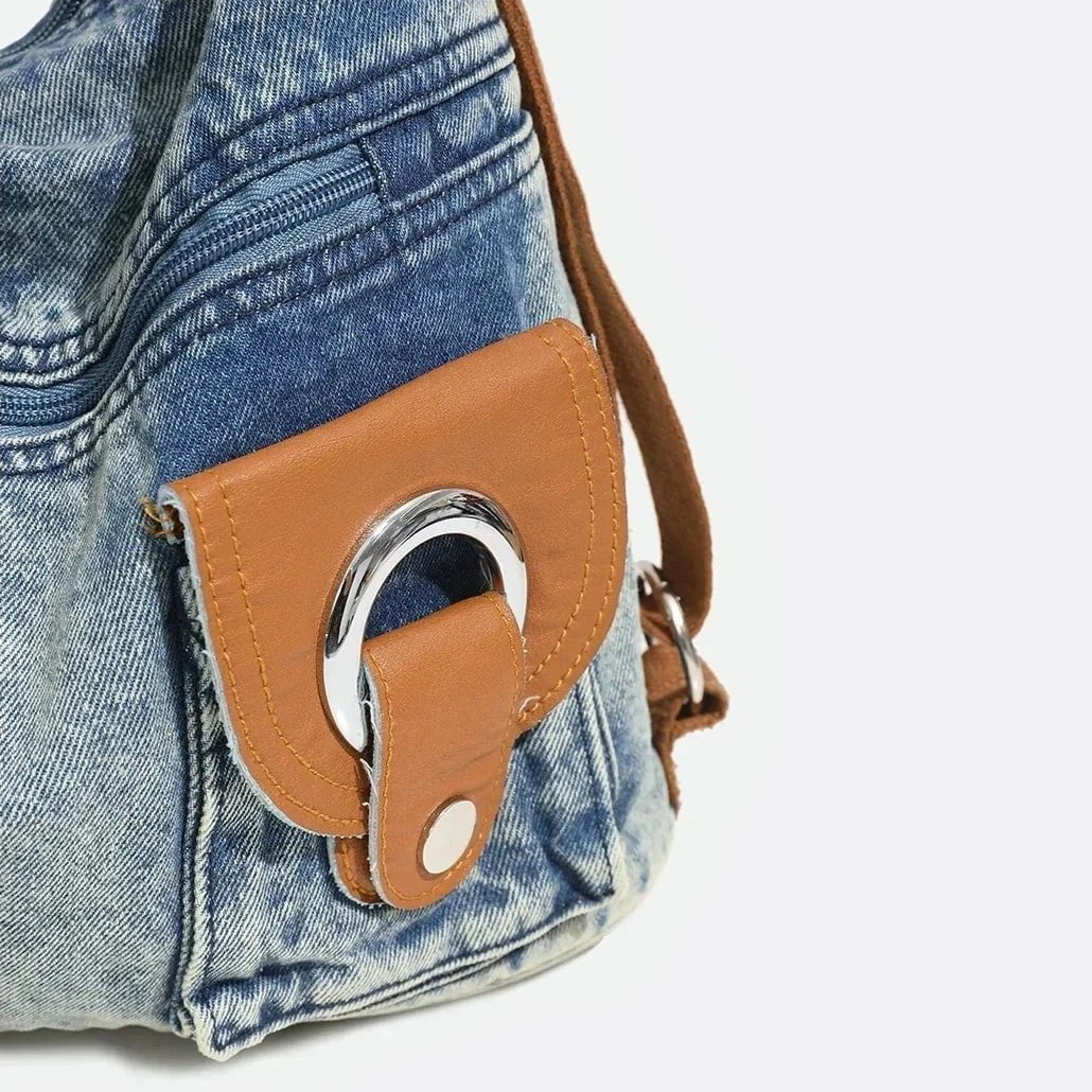 Denim Tote Shoulder Bag