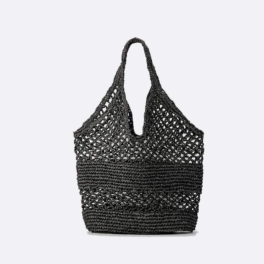 sac fourre-tout crochet noir