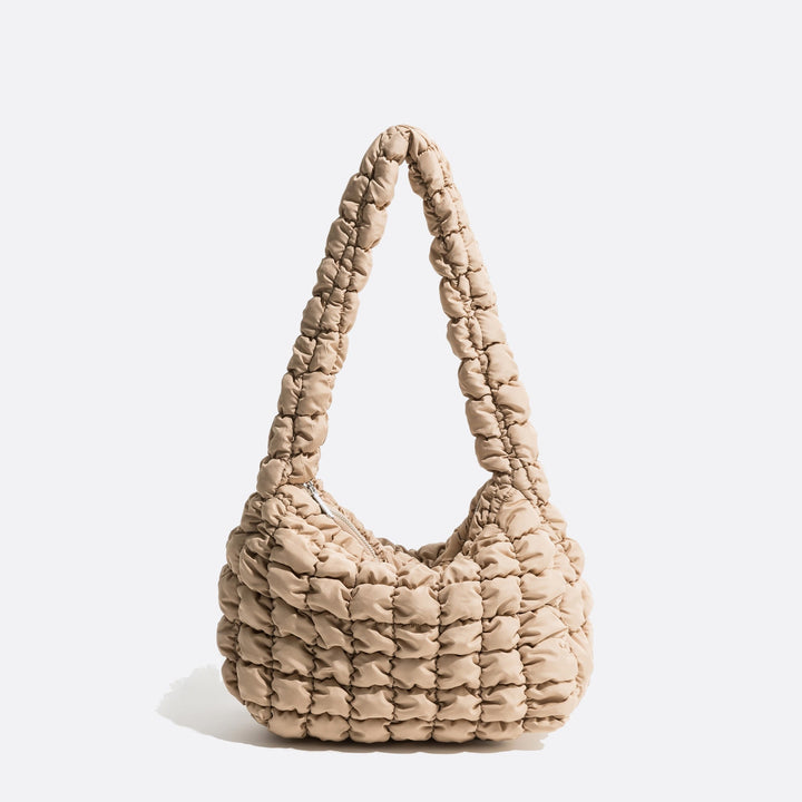 sac porté épaule matelassé beige