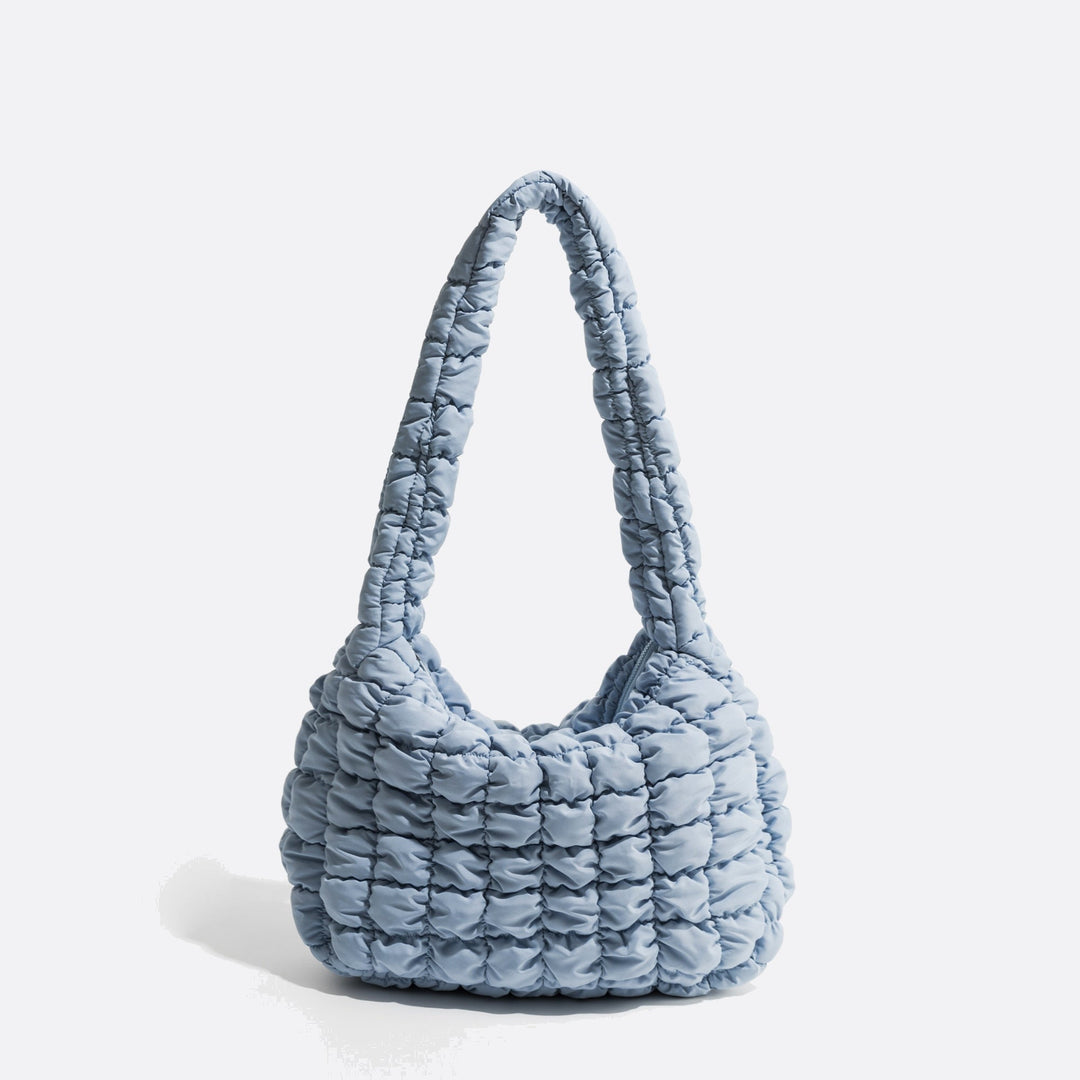 sac porté épaule matelassé bleu clair