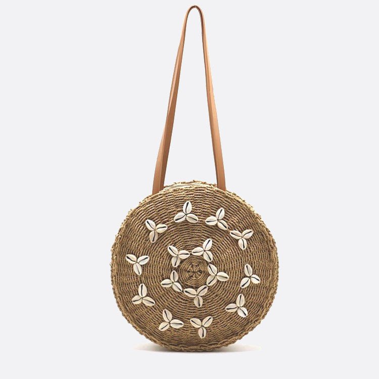 sac rond en corde avec coquillage