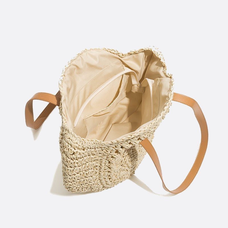 Bolso de paja de crochet