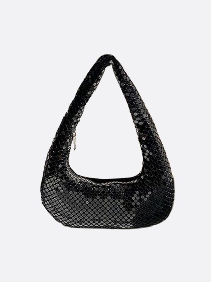 Sac épaule sequin noir