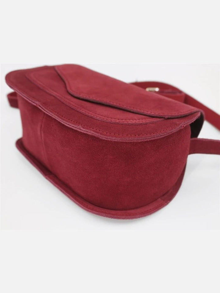 Red suede bag