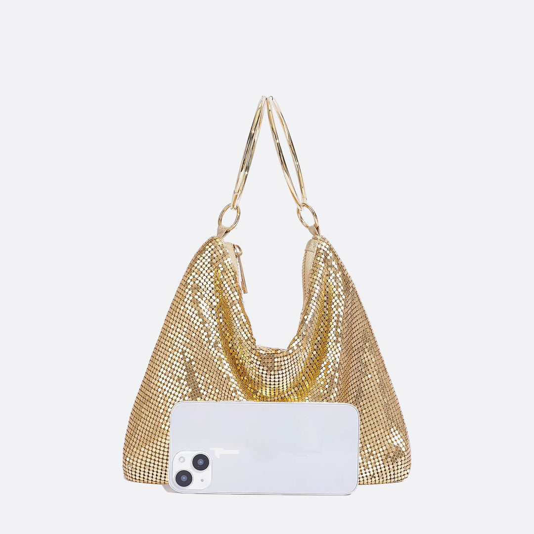 Gold evening bag