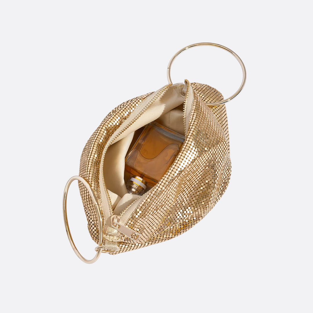 Gold evening bag