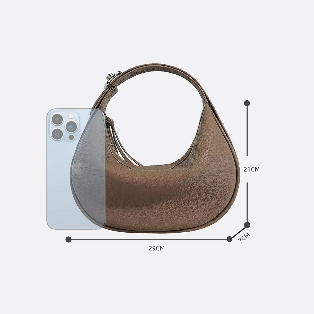 Half moon leather bag